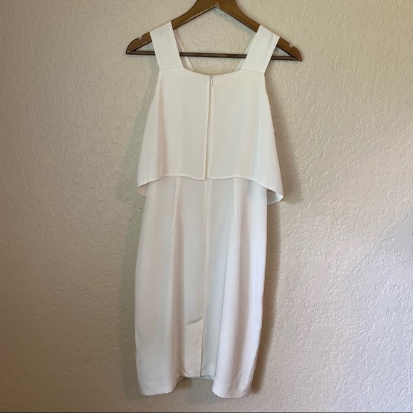 Theory 100% Silk White Cocktail Dress Size 4 - Picture 6 of 11